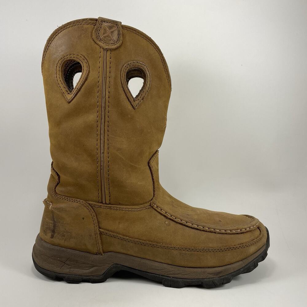 Twisted X 10” Pull On Hiker Boot Womens Size 8.5 M Brown Leather WHC001 Western